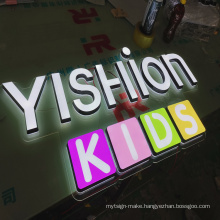 High quality 3d led logo sign acrylic led letters sign lighting letters OEM outdoor sign led illuminate letter